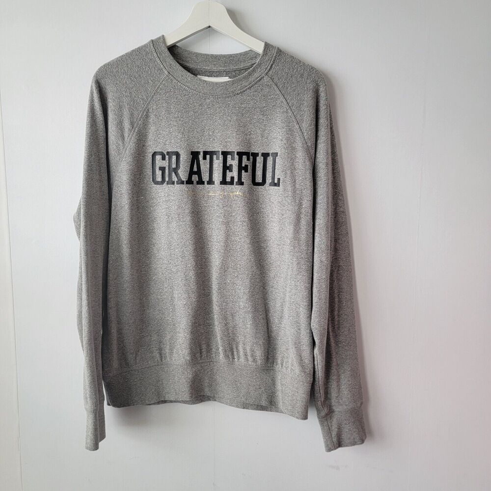 Spiritual Gangster Womens Grateful Old School Graphic Sweatshirt size L
